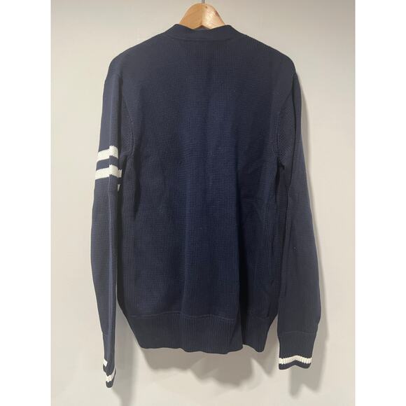Polo Ralph Lauren Navy Cotton Academy Toggle Cardigan Sweater Size Large - Picture 4 of 10